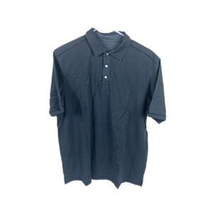 Tommy Bahama Golf Polo Mens M Charcoal Gray Short Sleeve Shirt Preppy 1/4 Button